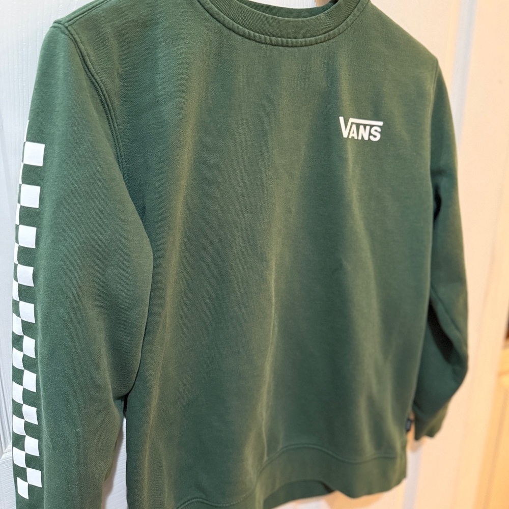 Vans Men's Crewneck Sweater in Forest Green - Picture 3 of 3